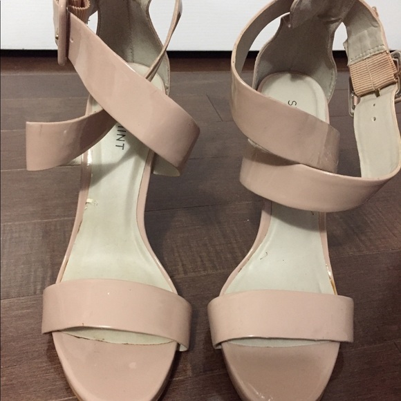 ShoeMint Nude heel sandals size 8.5 - Picture 3 of 7